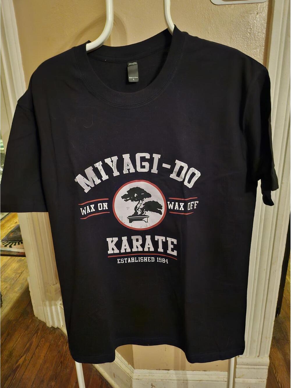 Miyagi-Do Karate - karate kid - t-shirt - cotton tee - L - black - NEW